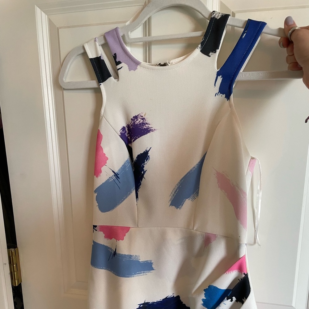 paradico dress worn once. paint swatches.